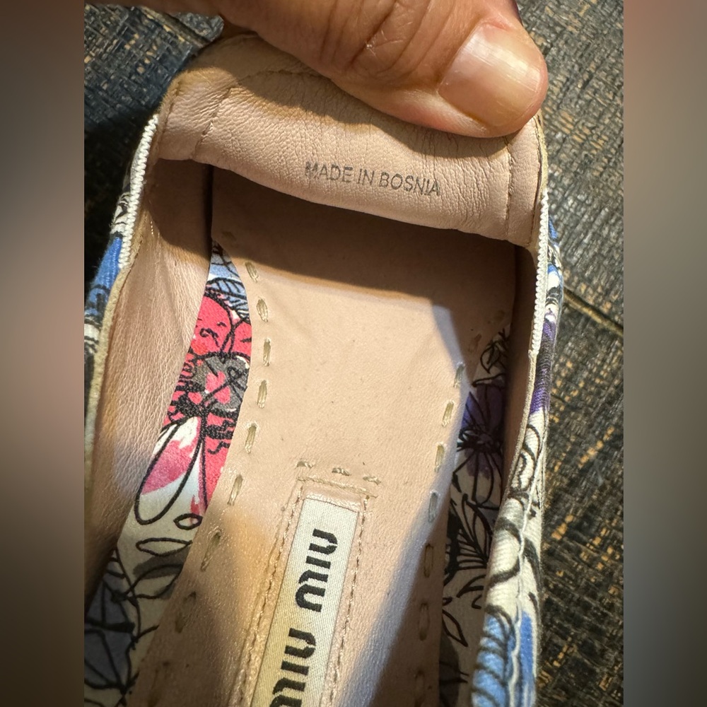 Miu Miu Multicolor Canvas Slip-On Flats, Size 36,… - image 8